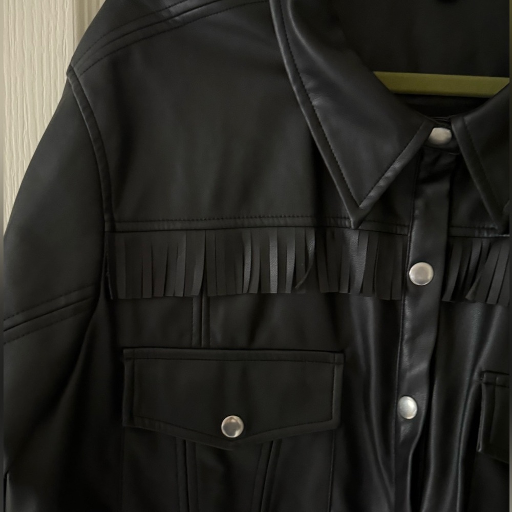 For Love And Lemons Afton Faux  Leather Jacket - Picture 4 of 8